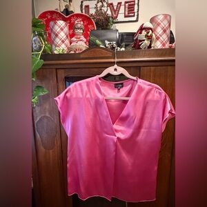 Nicole Miller NEW w/ Tags Pink Satin Top - perfect pretty in Pink Discount Ship